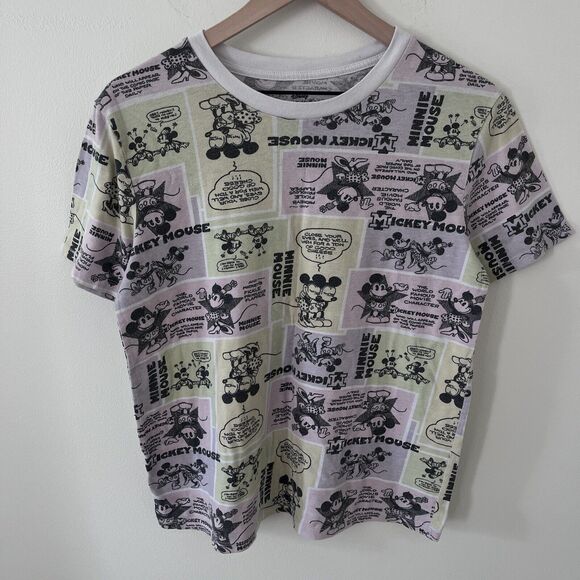 Disney Tops - Disney Women's All Over Graphic Printed Top,Multi - Medium 18” PTP